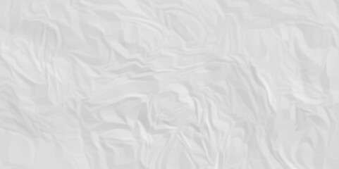 Close up texture of white crumple on a creased recycle white craft paper texture background. grunge wrinkle old paper.