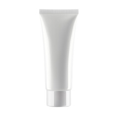 White blank cosmetic cream tube.