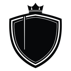 Obraz premium Sheild silhouette vector. 
