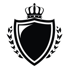 Sheild silhouette vector.
