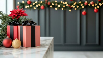 VIP Christmas event setup with limited-edition products, luxury decor, and festive atmosphere, Holiday shopping, Exclusive event setting