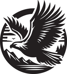 falcon silhouette vector illustration 