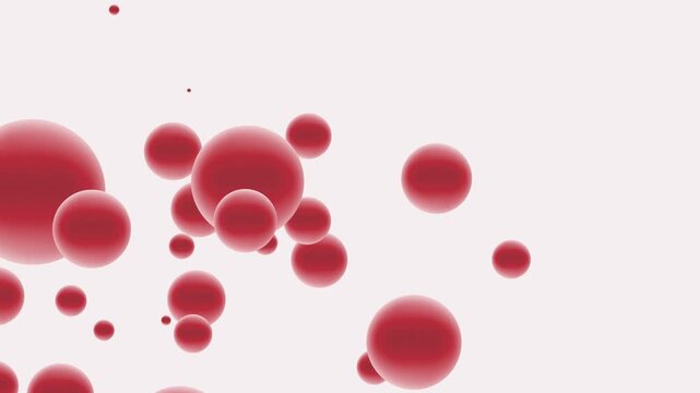 Red 3d bubble particles animated background