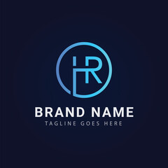 Modern Letter HR Logo template, suitable for branding and business logos