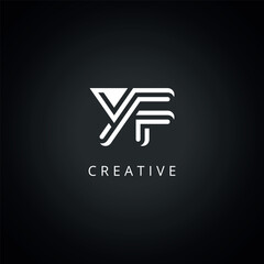 YF FY Modern Unique Letter Line Logo Design. Initial Vector Symbol.