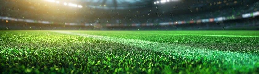  Football Games vibrant typography fans stadium empty space left for text green clean background Illustration 