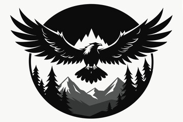 falcon silhouette vector illustration 