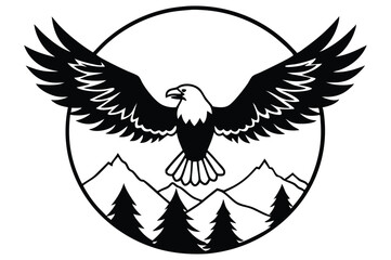 falcon silhouette vector illustration 