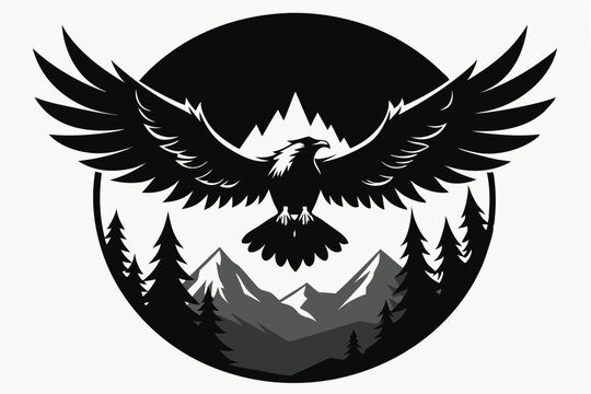 falcon silhouette vector illustration 