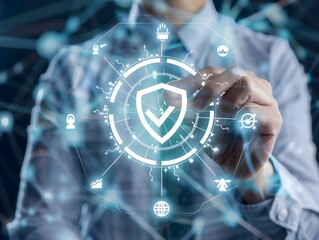 Corporate Executive Verifying Standard Control Certification for Business Process Automation and Management System Optimization