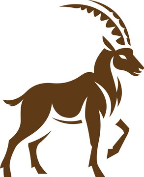 Vector illustration of a ibex