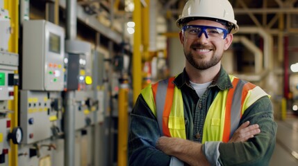 The engineer in safety gear