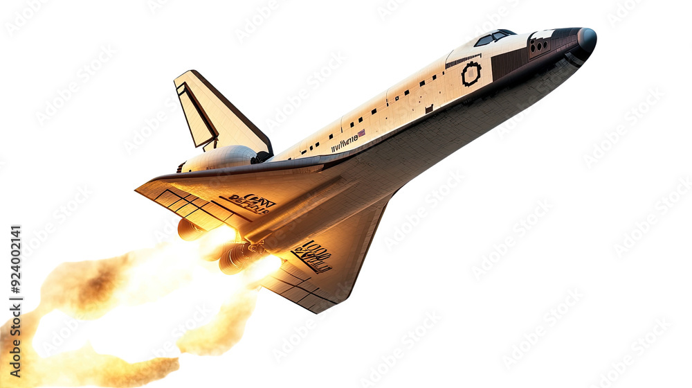 Wall mural space shuttle transparent background