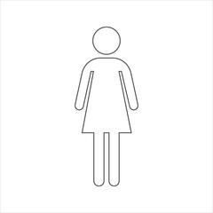 woman icon on white background.