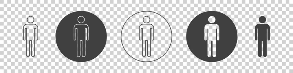 man icon on white background.