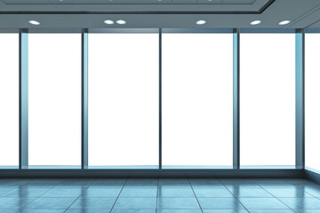PNG office with window mockups, transparent design