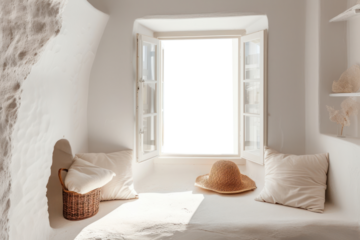 PNG cozy window mockup, transparent design