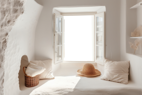 PNG cozy window mockup, transparent design