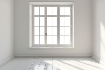 PNG window frame mockup, transparent design