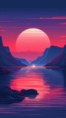 Fototapeta premium sunset over the sea