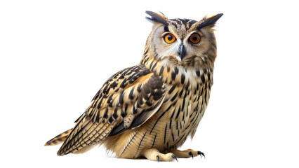 Fototapeta premium eagle owl on a transparent background