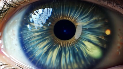 Closeup macro shot of stunning blue eye
