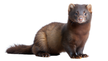 mink on a transparent background