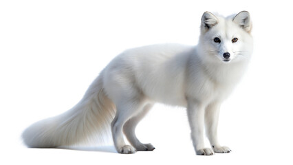 Fototapeta premium arctic fox on a transparent background