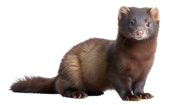 mink on a transparent background