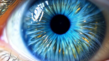 Closeup macro shot of stunning blue eye