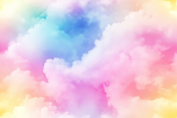 Pastel clouds blending into a soft, seamless pattern with a dreamy atmosphere. The design captures a serene and gentle essence, perfect for calm and soothing visuals.