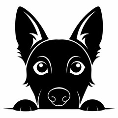 peeking-dog-clipart-silhouettes-vector