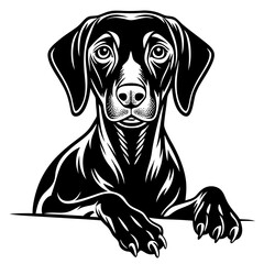 peeking-dog-clipart-silhouettes-vector