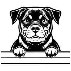 peeking-dog-clipart-silhouettes-vector