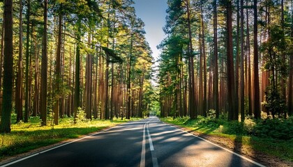 Fototapeta premium road in the forest