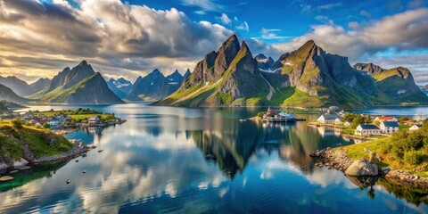 Obraz premium Spectacular view of the untouched beauty of the Lofoten Islands in Norway