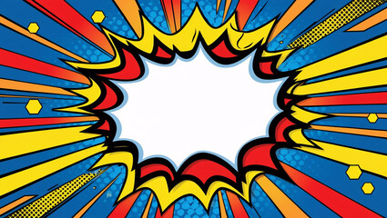 comic abstract pop art background with thunder illustration © Abdul