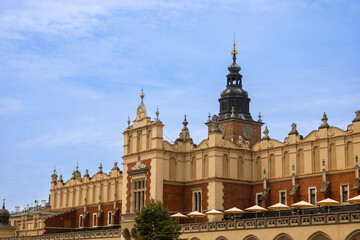 Obraz premium Krakow, Poland, Europe, 2 August 2024: Churches and historical buildings in and around the Main Square