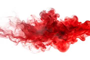Abstract red smoke g a soft cloudy on white background.AI GENERATED
