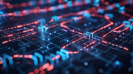 A smart contract visualization showing automated legal agreements on blockchain for efficiency and transparency.