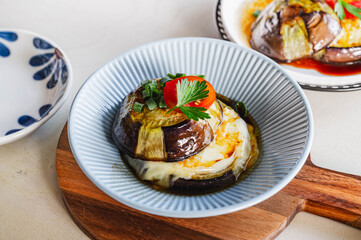 焼き賀茂なすのチーズがけ