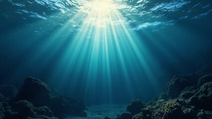 Naklejka premium underwater view of the world