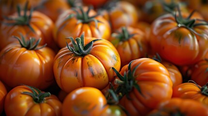 Obraz premium The vibrant orange tomatoes