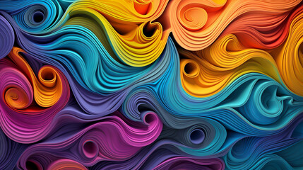 Obraz premium abstract colorful background cover with waves ornament circles texture wedding art chic luxury glamorous wallpaper pattern 