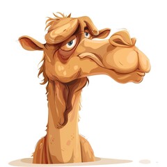 Camel Jealousy emotion fantasy animal cartoon isolated whitebackground