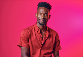 Obraz premium Portrait photography, headshot photo of a stylish gorgeous person, posing for a commercial promotional diversity photoshoot
