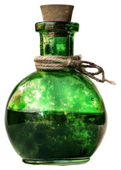 PNG Green potion bottle with cork
