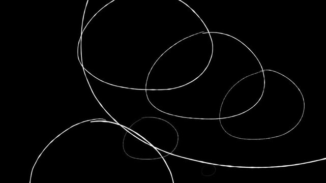 while circle shapes looping animation background