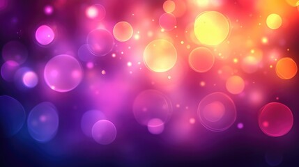 Colorful bokeh lights create a vibrant background for advertisements and banners