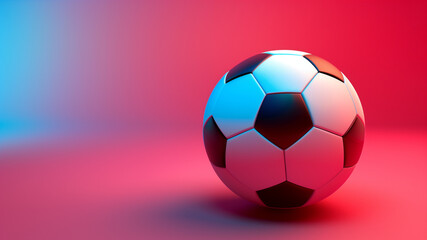 A soccer ball with a gradient background.